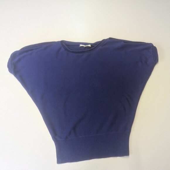 Trina Turk Size Small Periwinkle Cold Shoulder Sweater - Picture 2 of 13